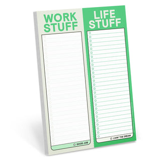 Work Stuff / Life Stuff Perforated Pad