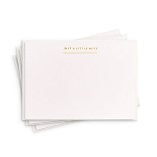 Just a Little Note - Gold Foil Flat Notes Set of 8