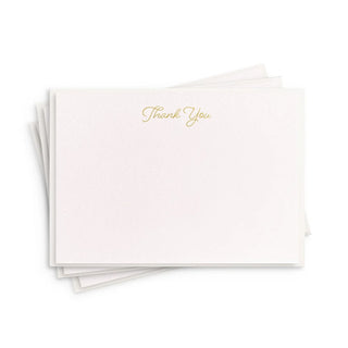 Thank You - Gold Foil Flat Notes Set of 8