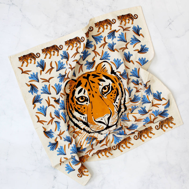 Tiger Parade Tea Towel