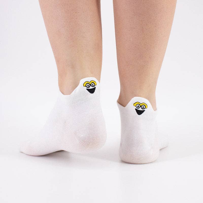 Smiley Socks- white