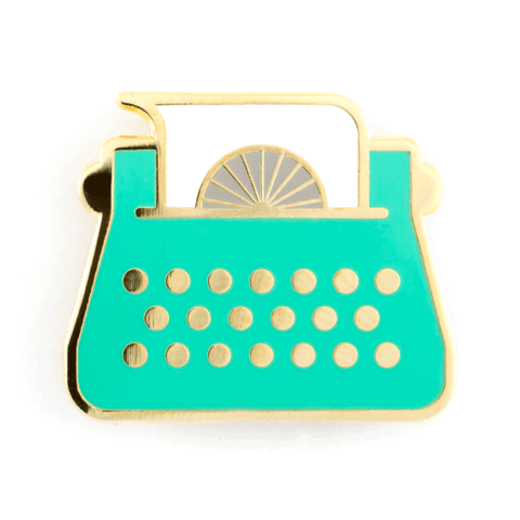 Typewriter Enamel Pin