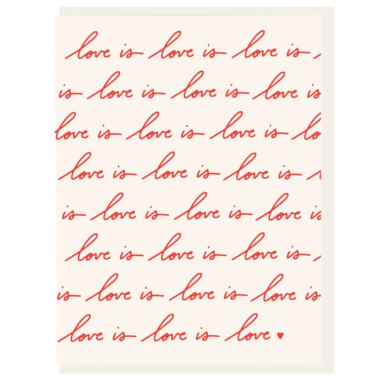 Love Is Love Letterpress Card
