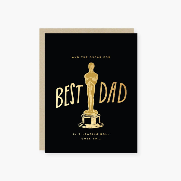 Oscar for best dad in a leading roll father's day card