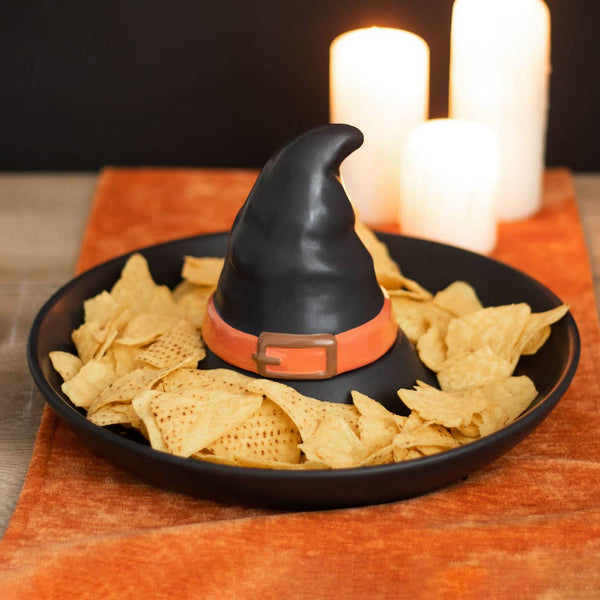 Witch Hat Halloween Chip & Dip Dish Serving Tray