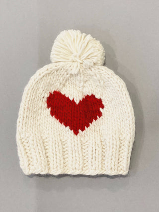 The Blueberry Hill - Heart Knit Hat