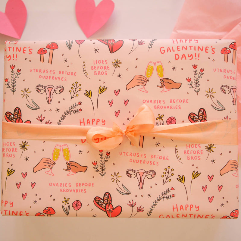 Galentine's Wrapping Paper Sheet