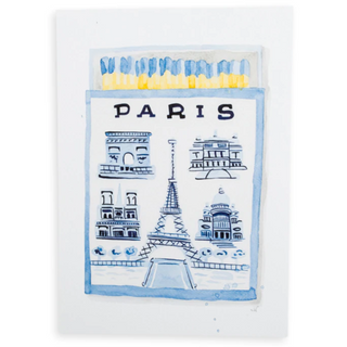 Paris Matchbook Watercolor Print