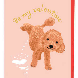 Poodle Valentine Card