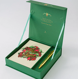 Christmas Poinsettia Luxury Stationary Set