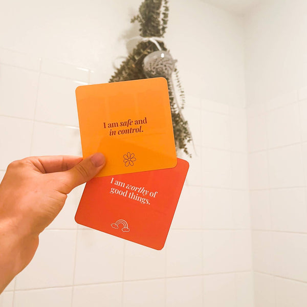 Anxiety Shower Affirmation Cards