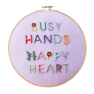 Busy Hands Happy Heart Embroidery Hoop Kit
