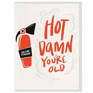 Hot Damn Letterpress Birthday Greeting Card