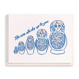 Russian Dolls Letterpress Mother's Day Greeting Card