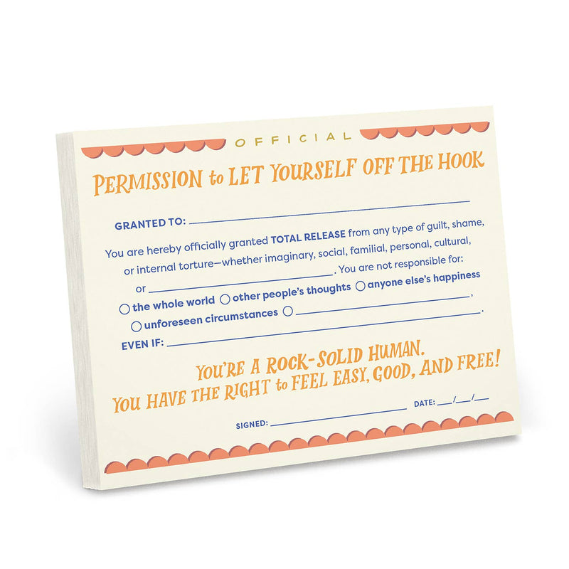 Permission to Let Yourself Off the Hook Notepad