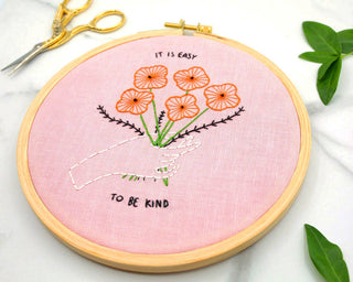 Easy To Be Kind DIY Embroidery Kit