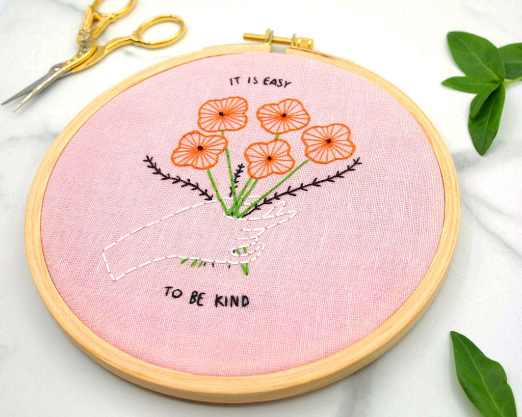 Easy to Be Kind DIY Embroidery Kit